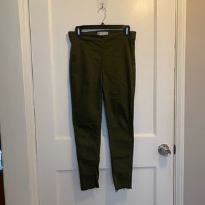 Army green Free People highwaisted jeggings